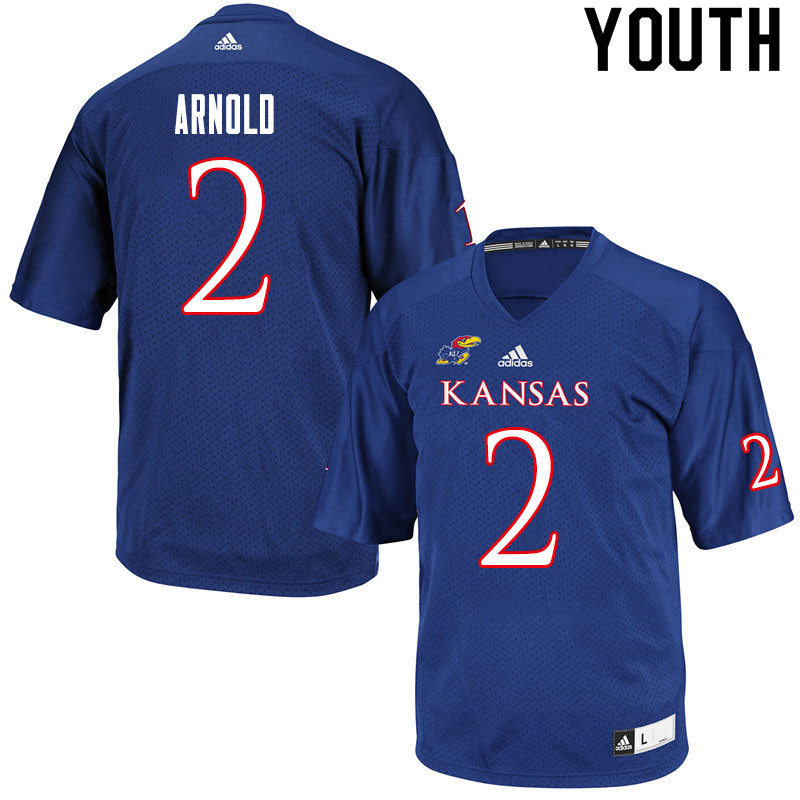 Youth #2 Lawrence Arnold Kansas Jayhawks College Football Jerseys Sale-Royal - Click Image to Close